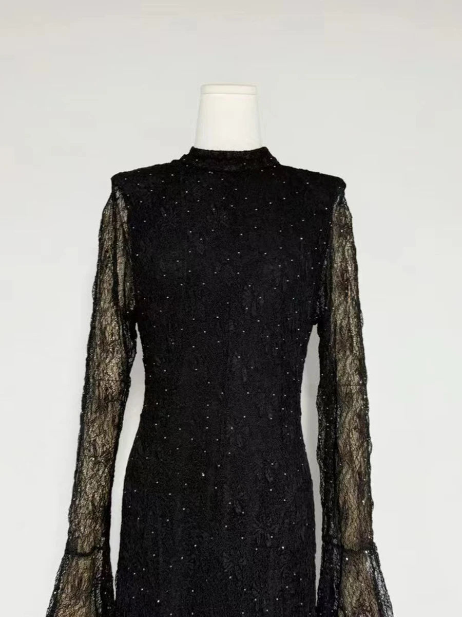 Long Sleeves Patchwork Dress