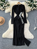 Spliced Bead Elegant Dresses