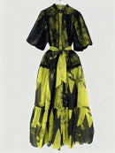 Lace Half Sleeves Patchwork Dress