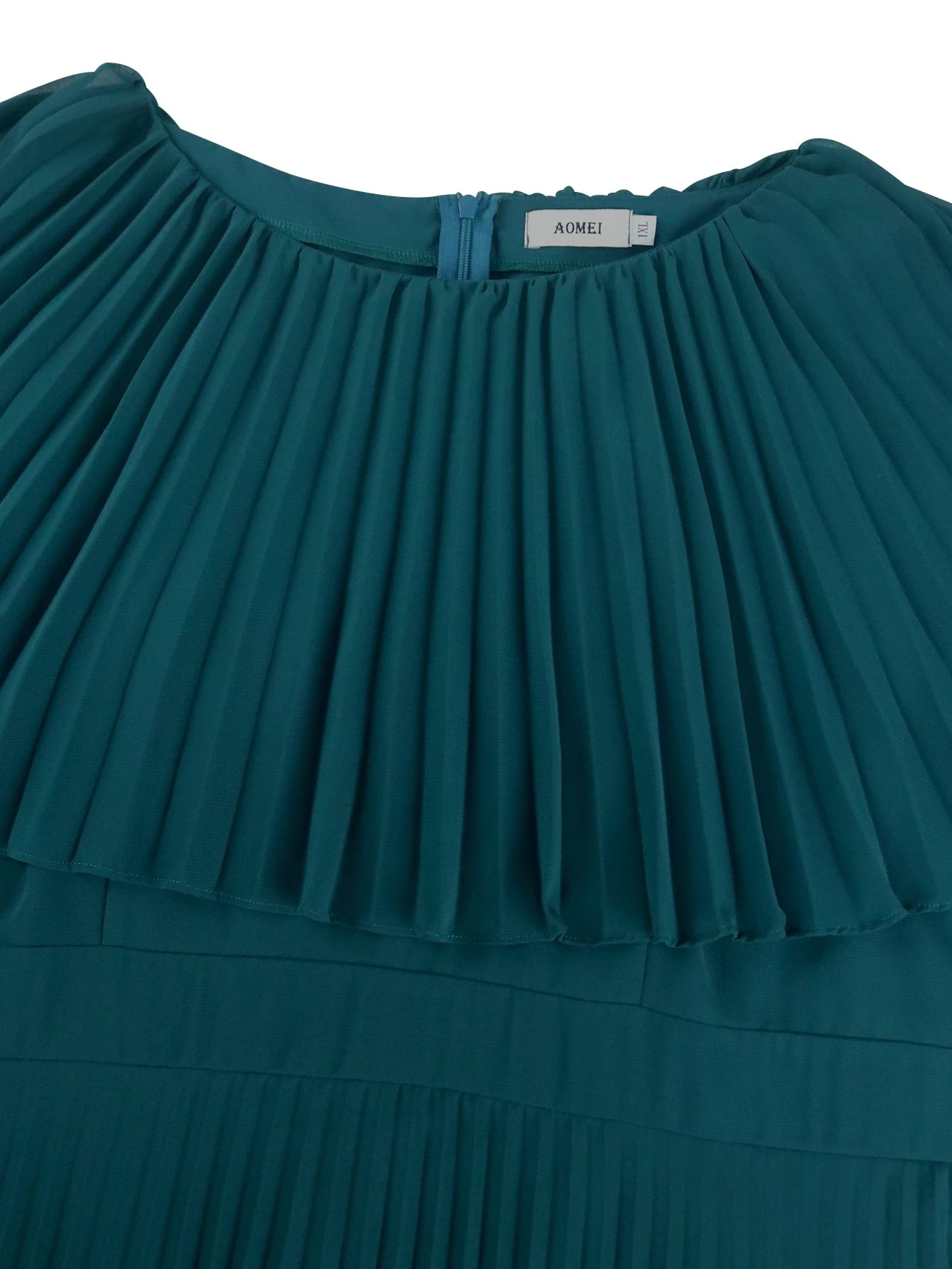 Elegant Plus Size Pleated Maxi Dress