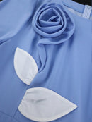 Plus Size 3D Flower Dress