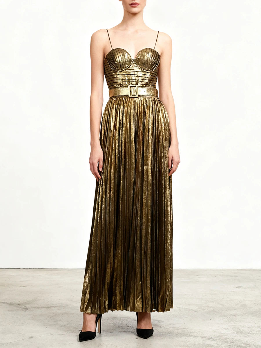 Strapeless Gold Dress