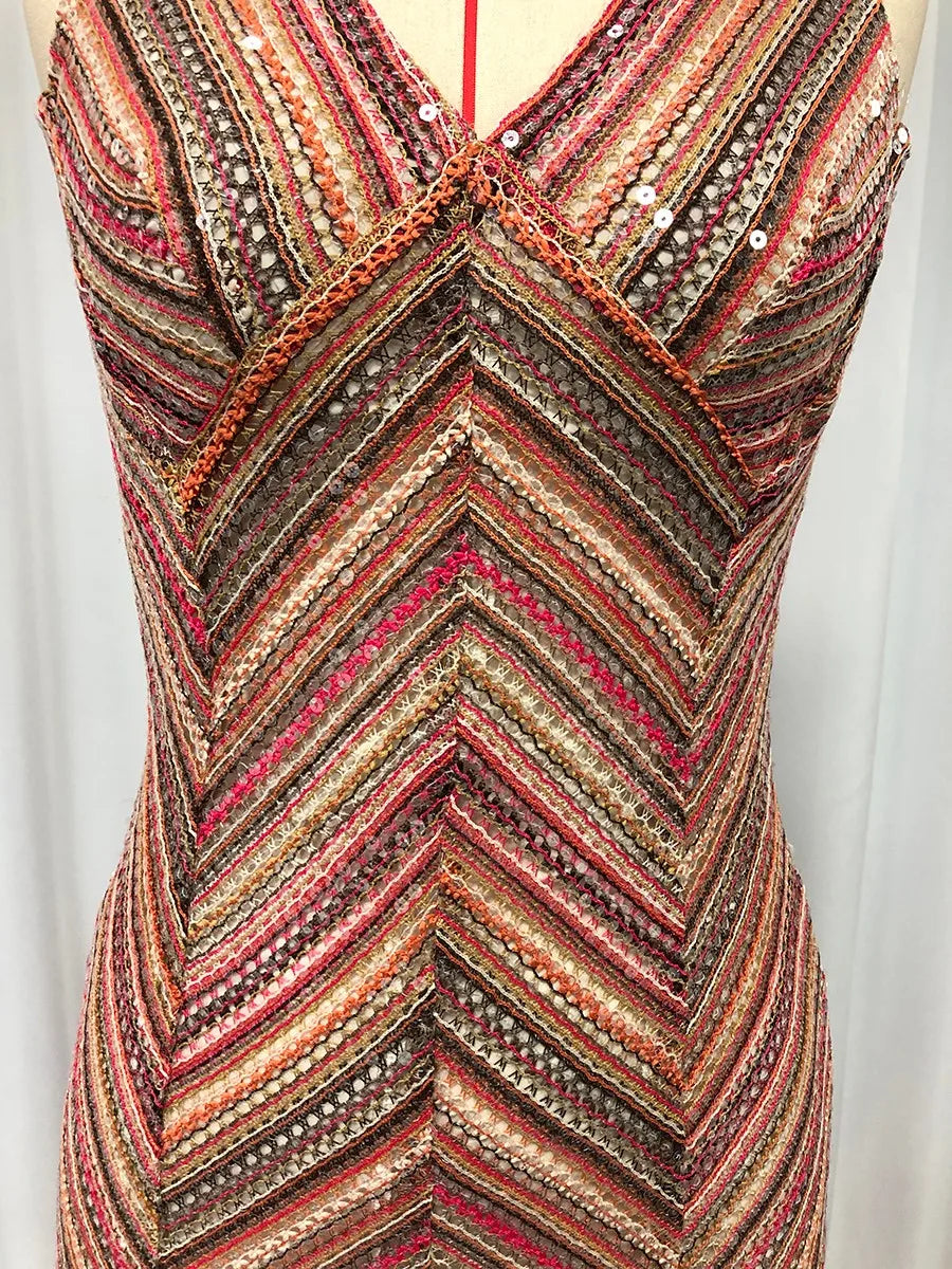 Backless Tunic Sequins Dress