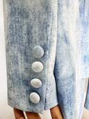 Color Block Two Piece Jean Set