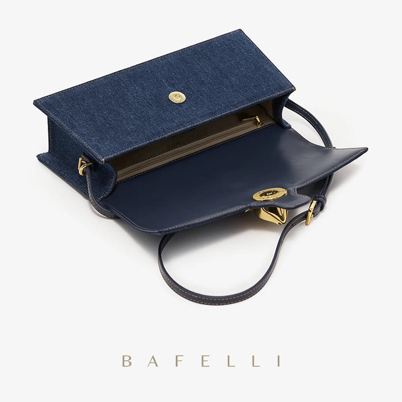DENIM TRENDING SHOULDER CLUTCH