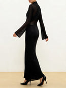 Sheer Spliced Hot Fix Dresses
