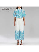 Hollow Out Casual Two Piece Set