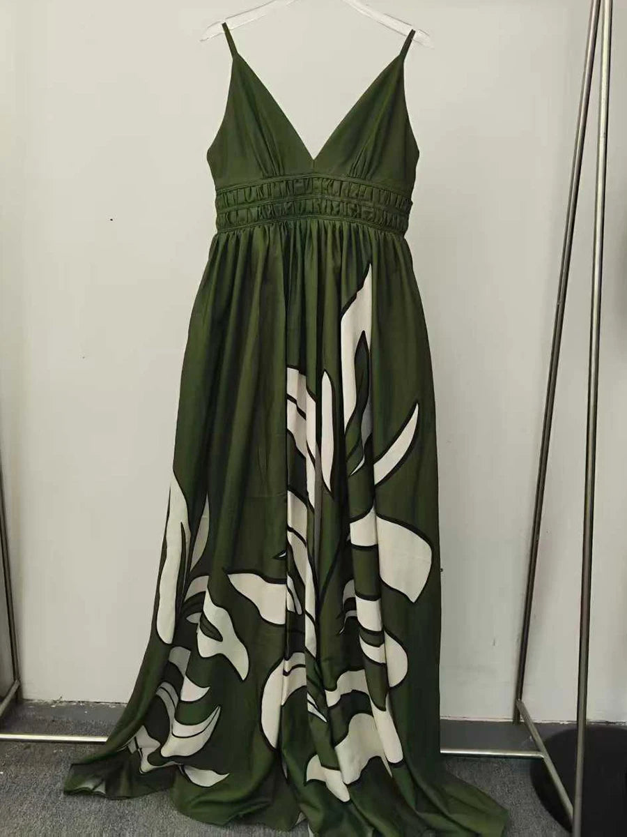 Printing Loose Spliced Dresses