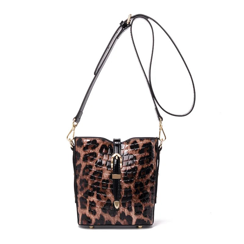 Leopard Genuine Leather Handbag