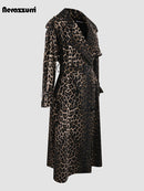 Extra Long Oversized Leopard Print Coat