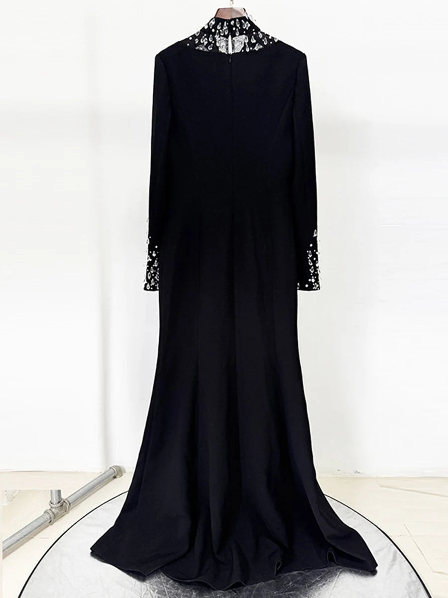 Solid Spliced Bead Dresses