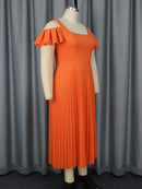 Plus Size Orange Dress