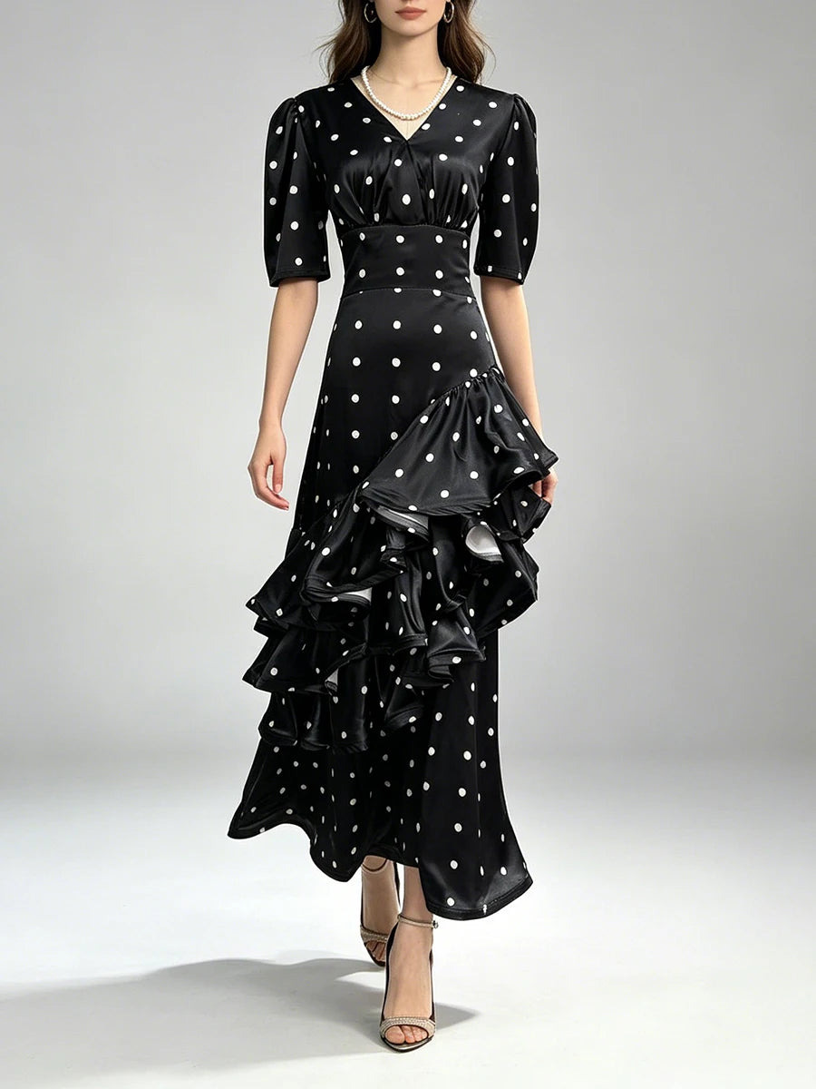 Hit Color Dot Dresses