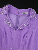 Plus Size Pleated Midi Dress