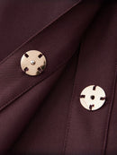 Solid Spliced 3D Buttons Dresses