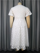 Plus Size White Lace Dresses