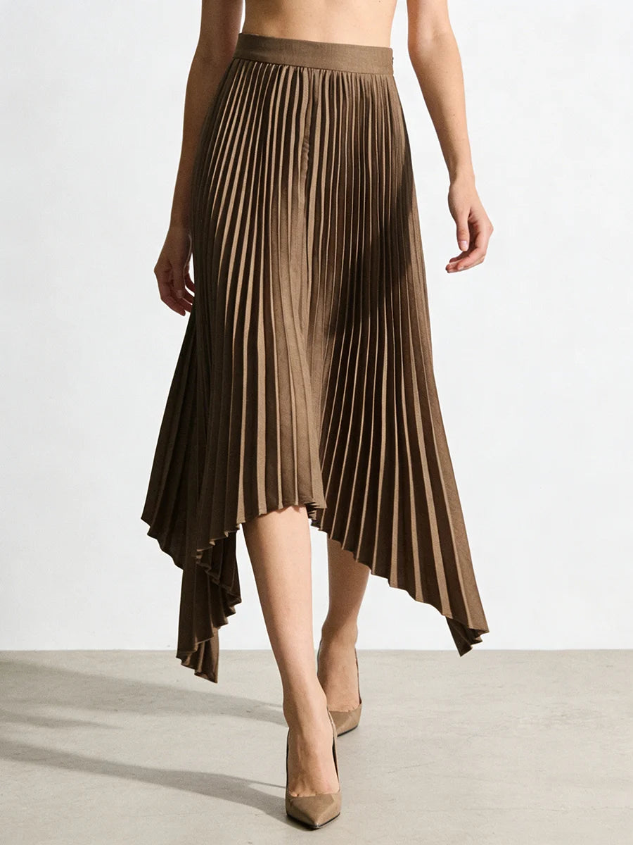 Khaki Loose Irregular Skirt (skirt only)