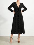 Solid Spliced Bowknot Temperament Dresses