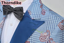 Men Suits 3 Piece Houndstooth Suit