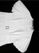 Pleated A Line Plus Size Midi Dress