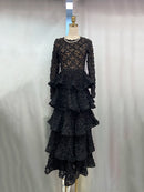 Spliced 3D Flower Dresses