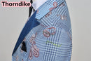 Men Suits 3 Piece Houndstooth Suit