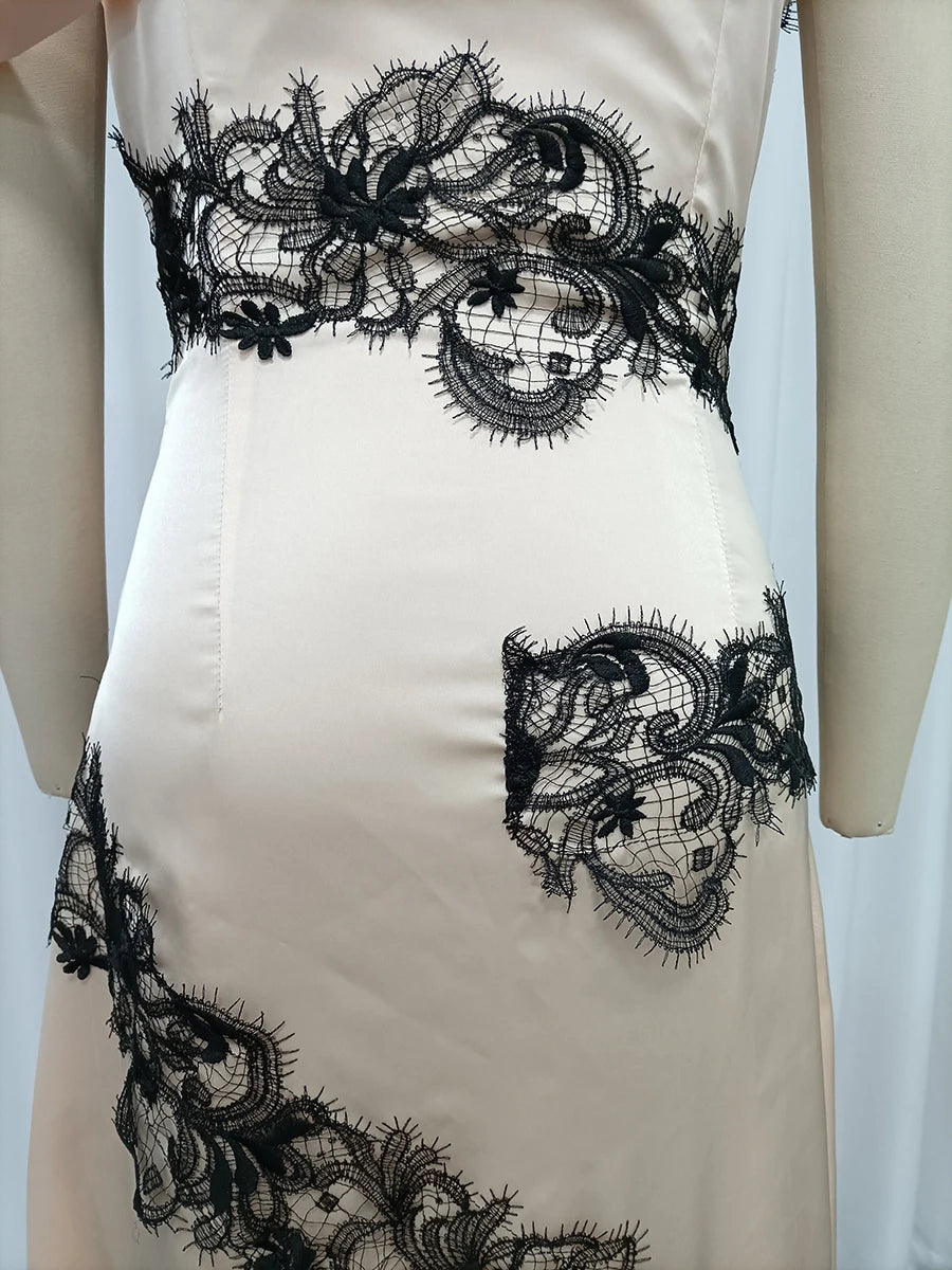 Spliced Lace Dresses