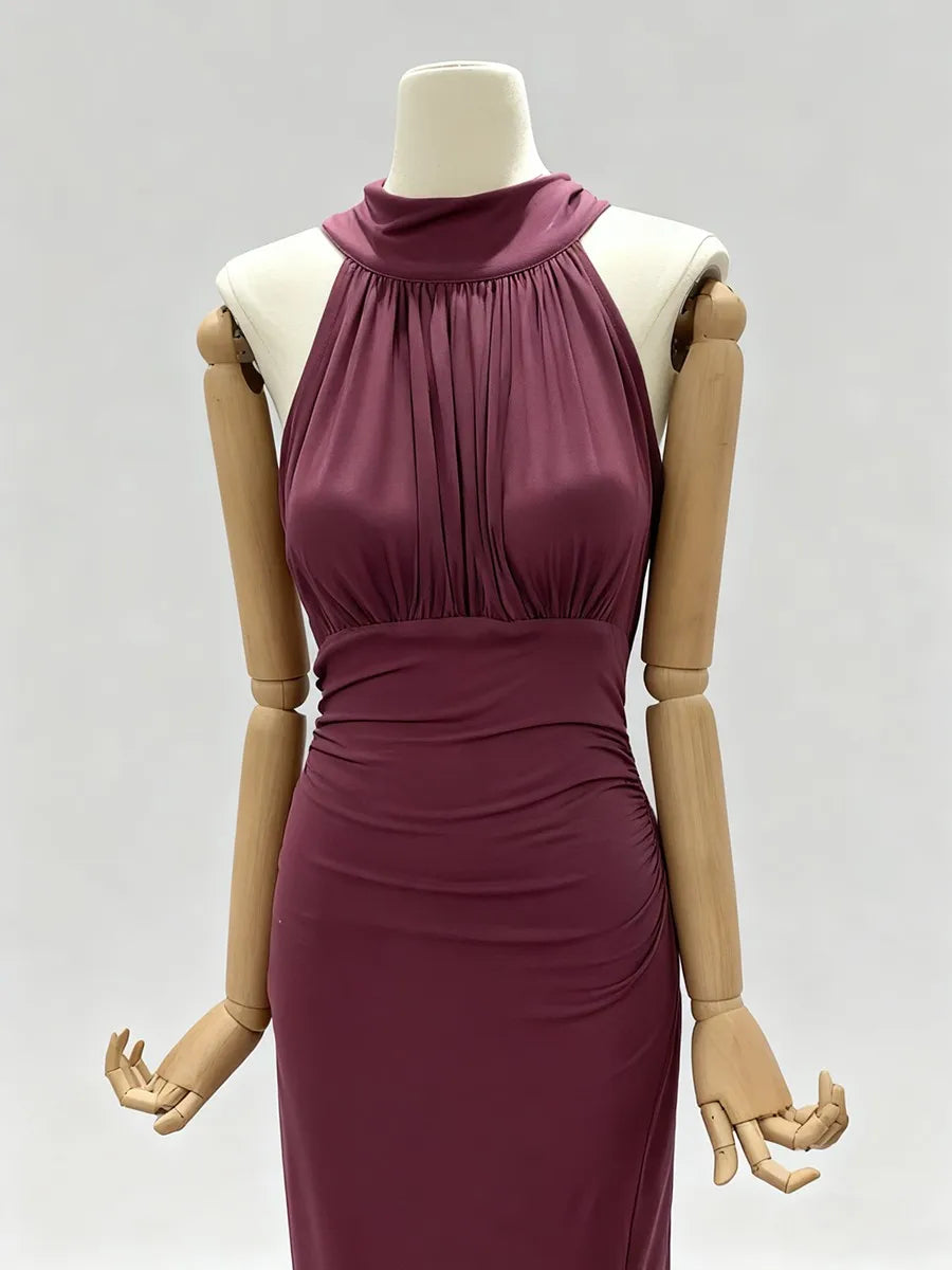 Round Neck Sleeveless  Dress