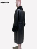 Long Oversized Black Soft Black Lamb Jacket