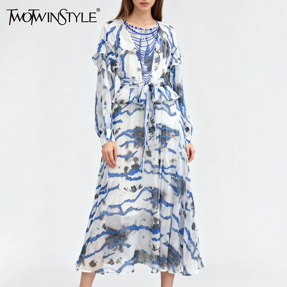 Hit Color Spliced Striped Dresses