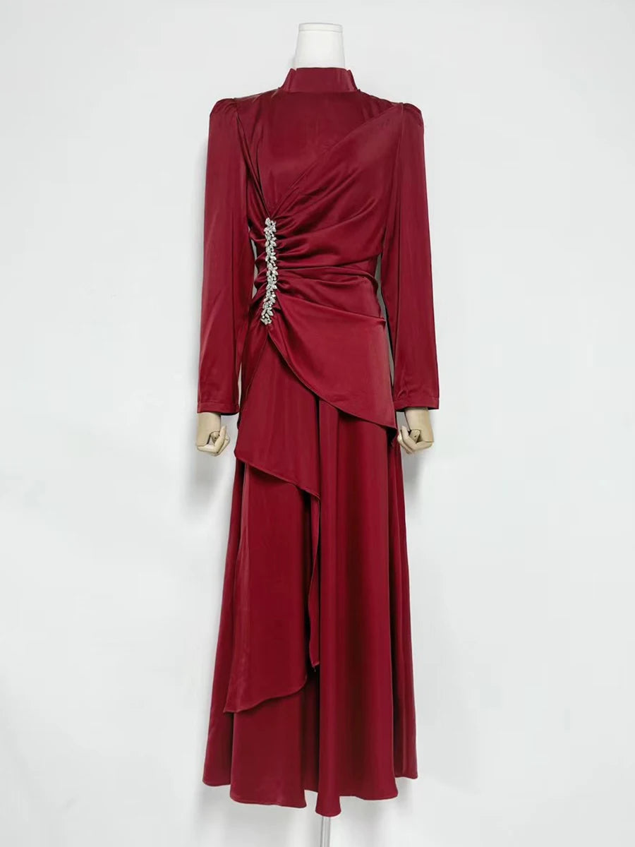 Slimming Spliced Bead Dresse