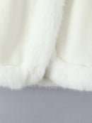 Solid Loose Spliced Fluff Elegant Jackets