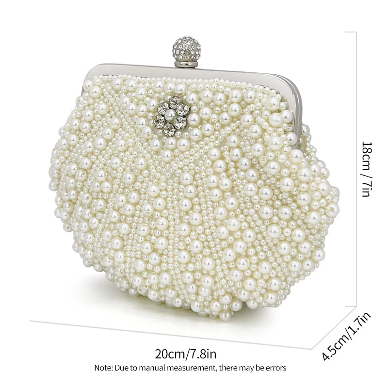 Shell Pearl Rhinestone Bag