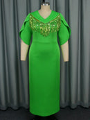 Plus Size Green Maxi Dress