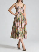 Printing Vintage Long Dresses