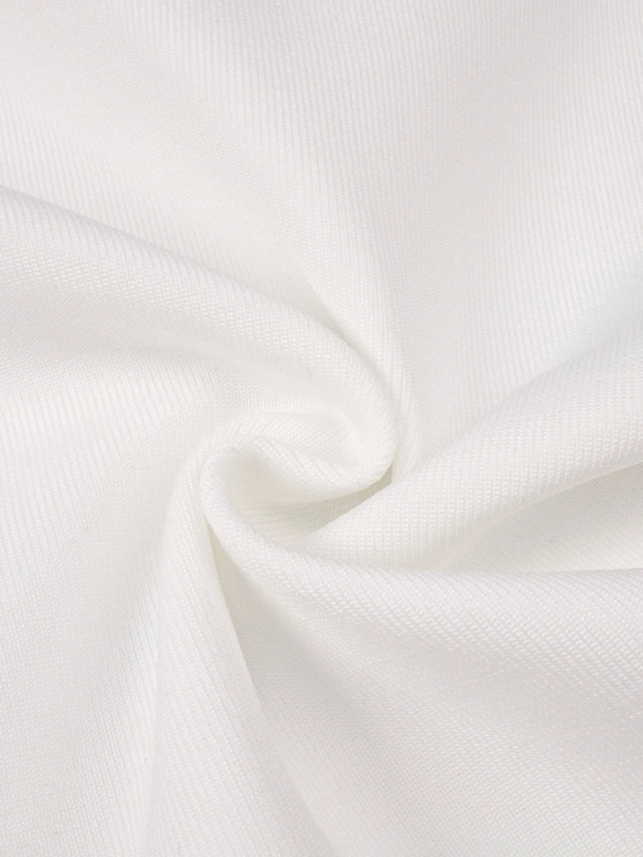 Round Neck Elastic Waist Dress