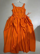 Solid Slimming Spliced Dress