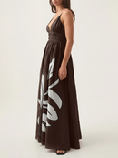 Printing Loose Spliced Dresses