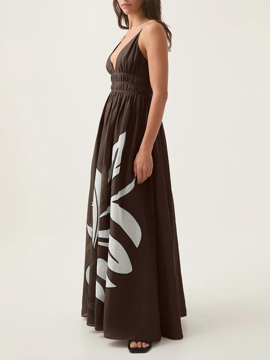 Printing Loose Spliced Dresses