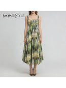 Printing Vintage Long Dresses