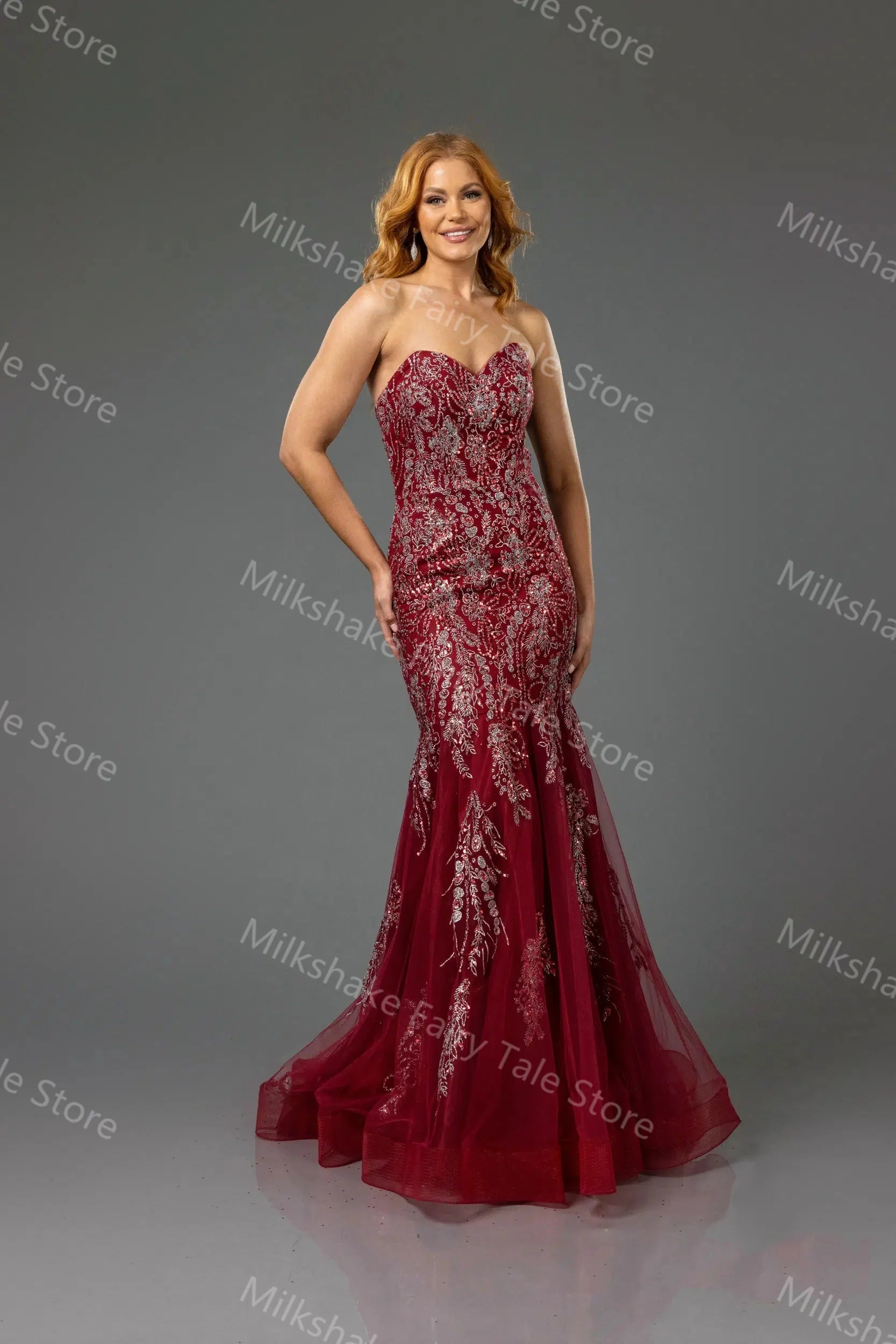 Glamorous Mermaid Glitter Lace Dress