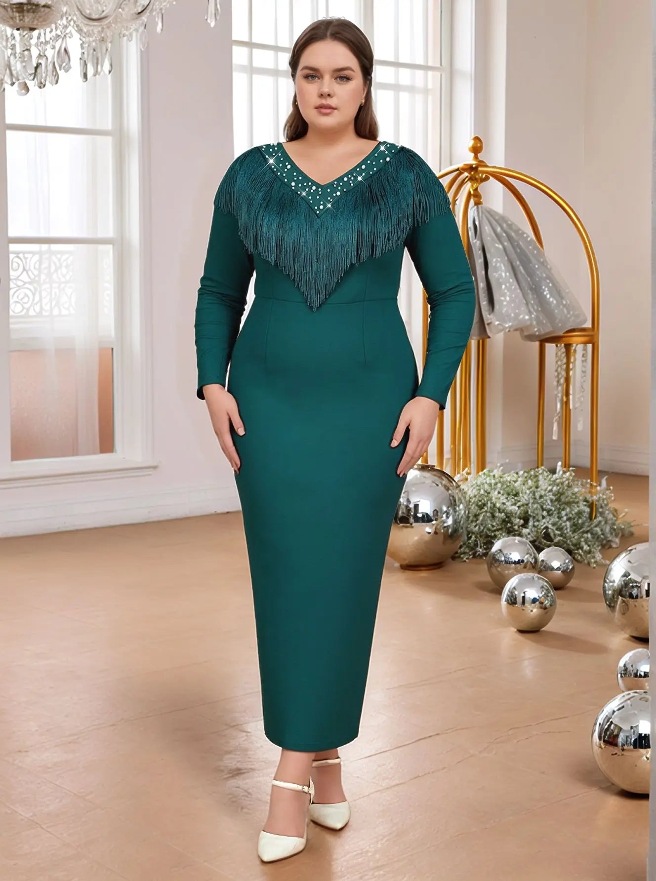 Plus Size DarkGreen Dress