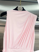 Plus Size Hit Color Spliced Folds Dress