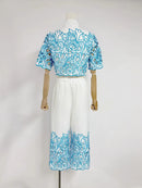 Hollow Out Casual Two Piece Set