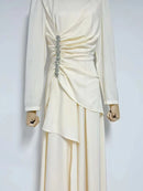 Slimming Spliced Bead Dresse