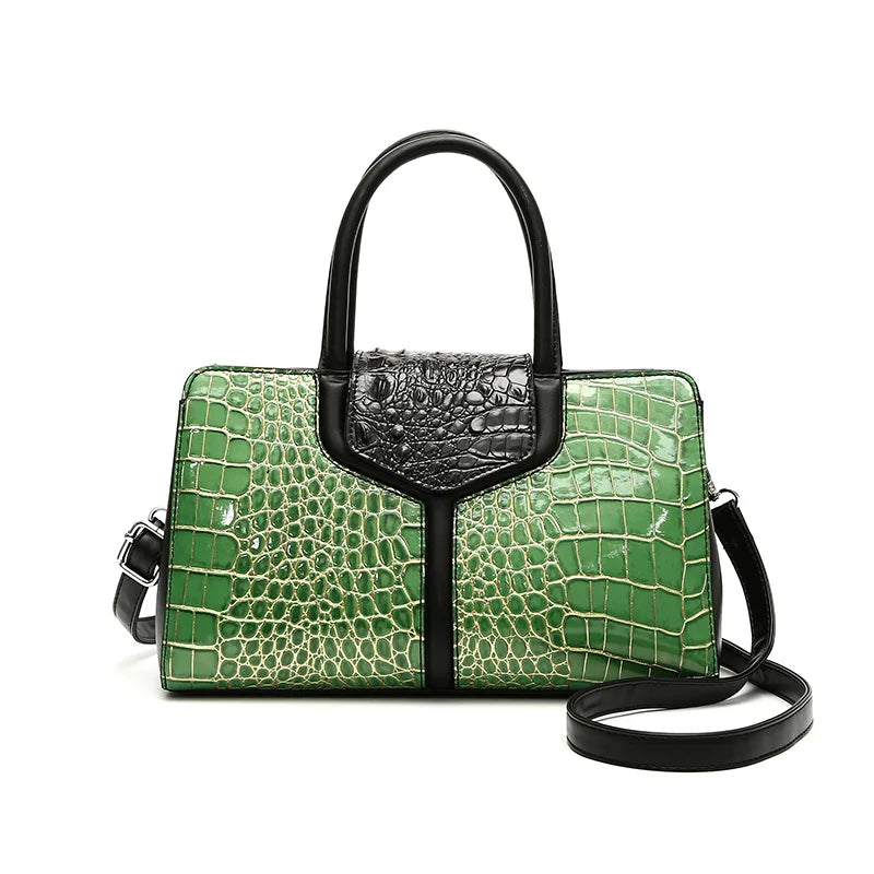 Fashion Snake Pattern Handbag