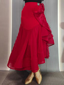 Spliced Ruffles Folds Skirt