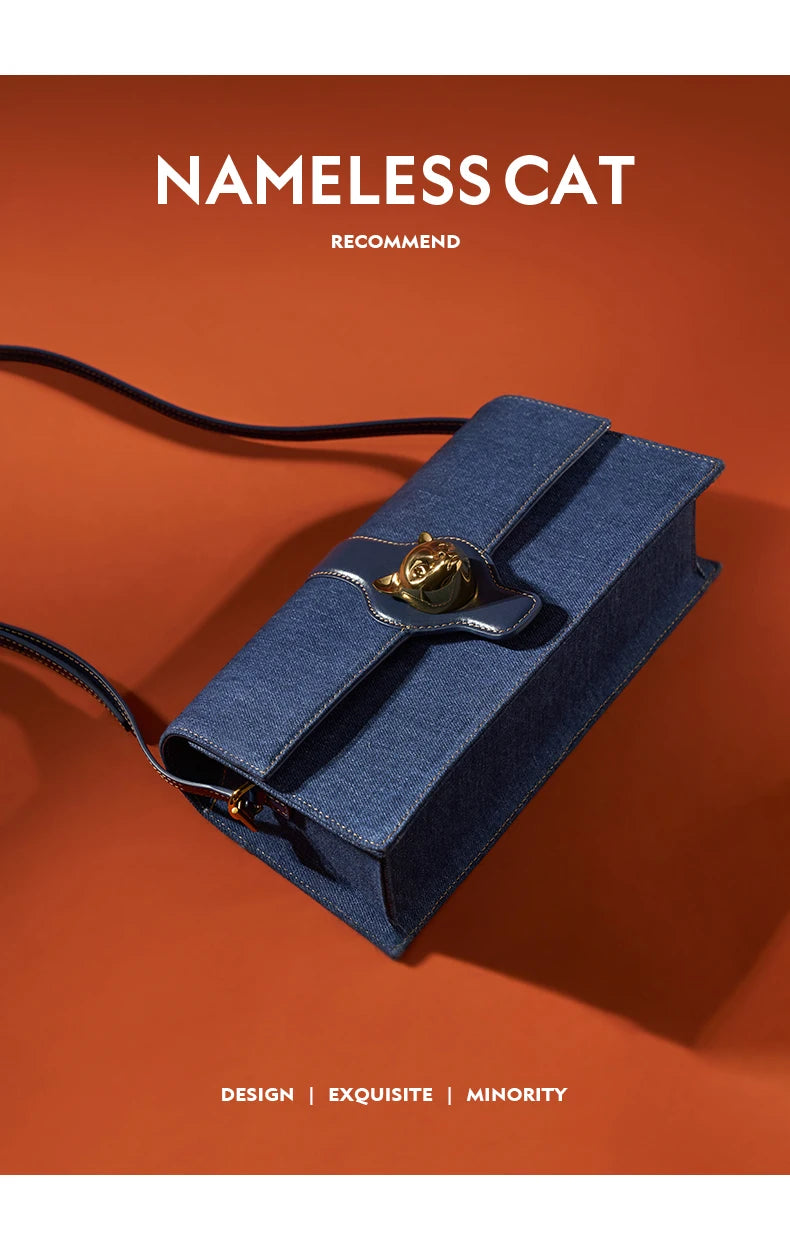 DENIM TRENDING SHOULDER CLUTCH