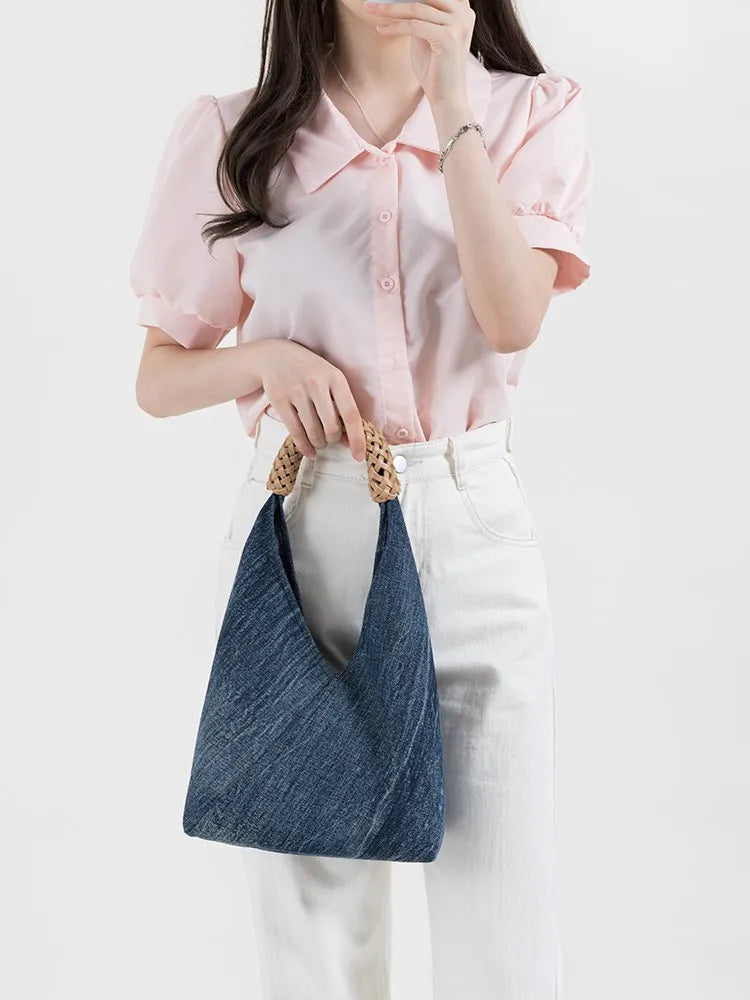 Denim Hobo Bag