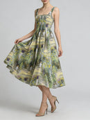 Printing Vintage Long Dresses